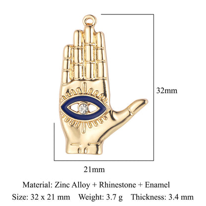 5 pcs/pack, dripping eyes, hang tags, alloy necklaces, pendants.