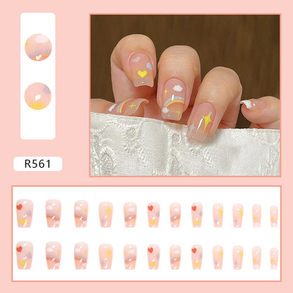 Uñas de ballet de arco iris 