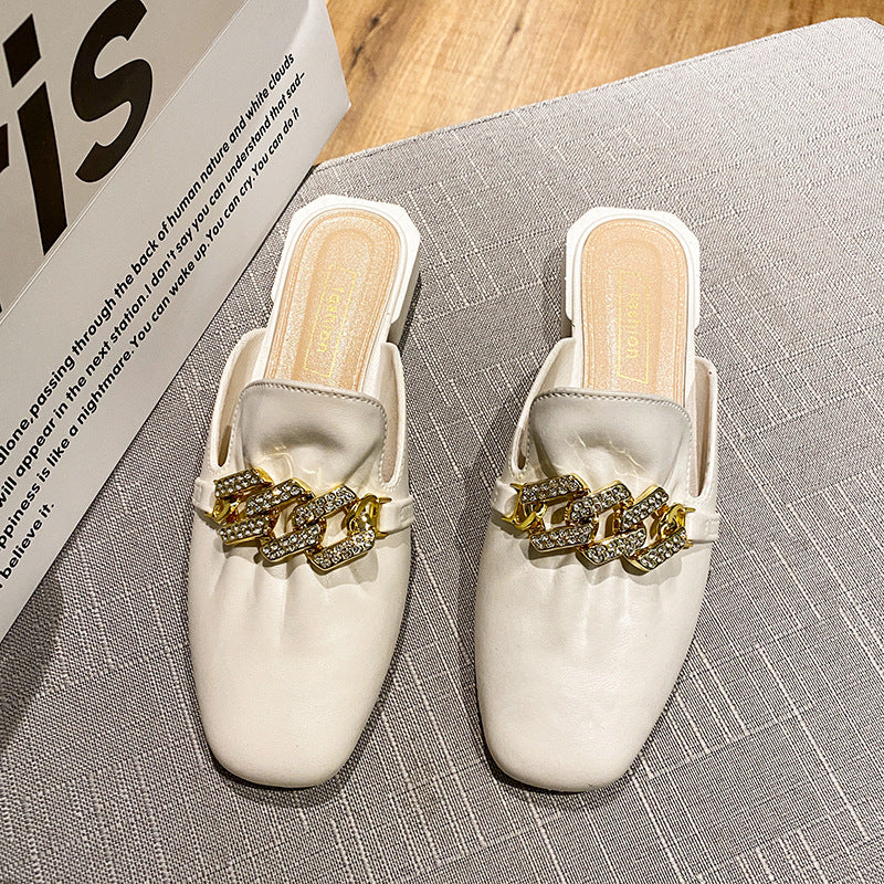 Chain beach sandals women