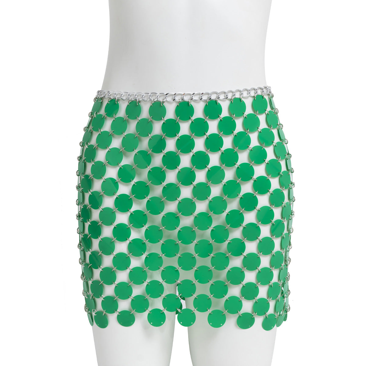 Colorful sequined skirt body chain