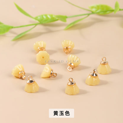 10Mm transparent glazed lotus pod pendant