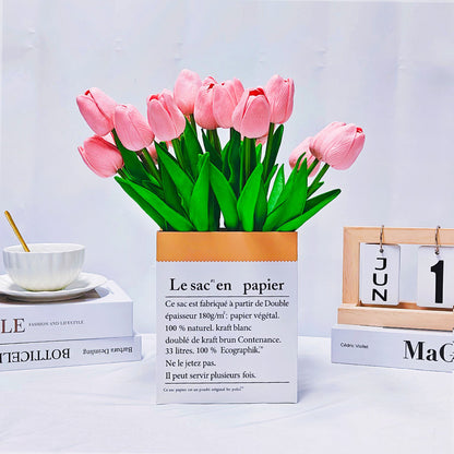 Flores artificiales de tulipán de PU al por mayor 
