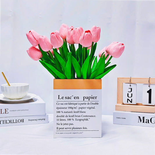 Flores artificiales de tulipán de PU al por mayor 