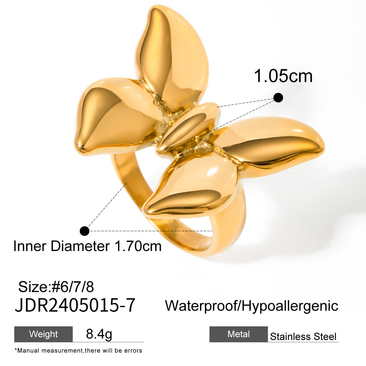 Anillo Mariposa Liso 