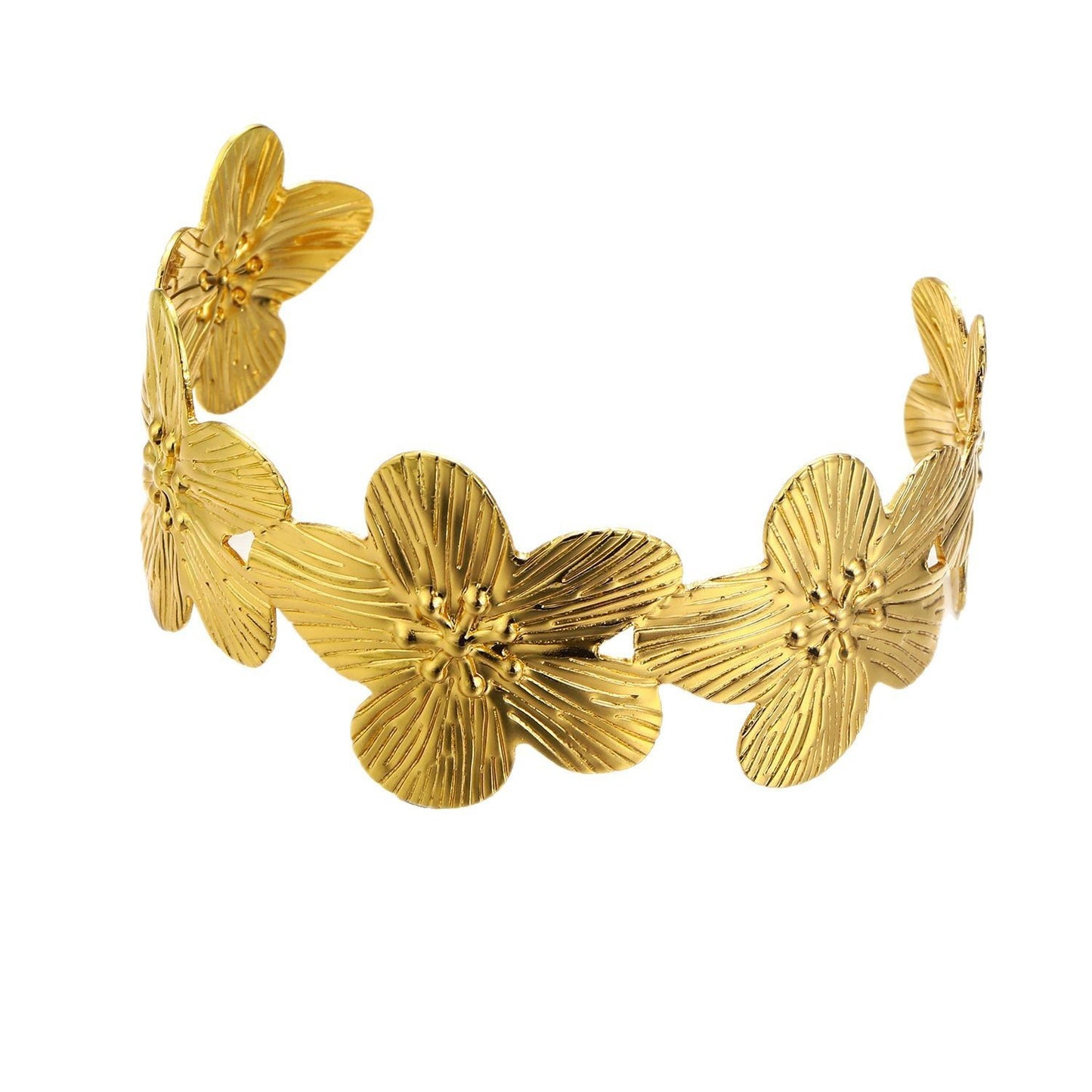Geometric Flower Opening Bracelet