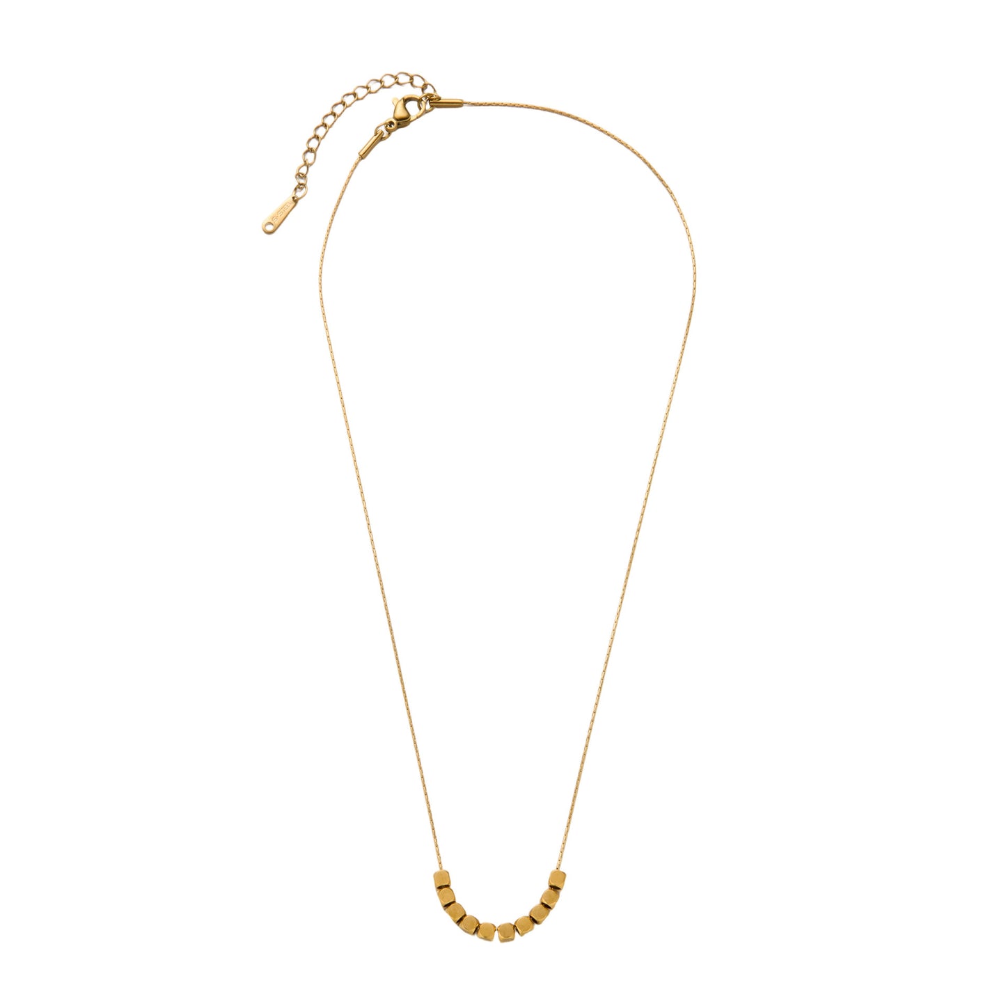 Titanium Steel Sugar Cube Necklace