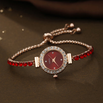 Bracelet Watch Peacock Water Drop Women's Jewelry Set