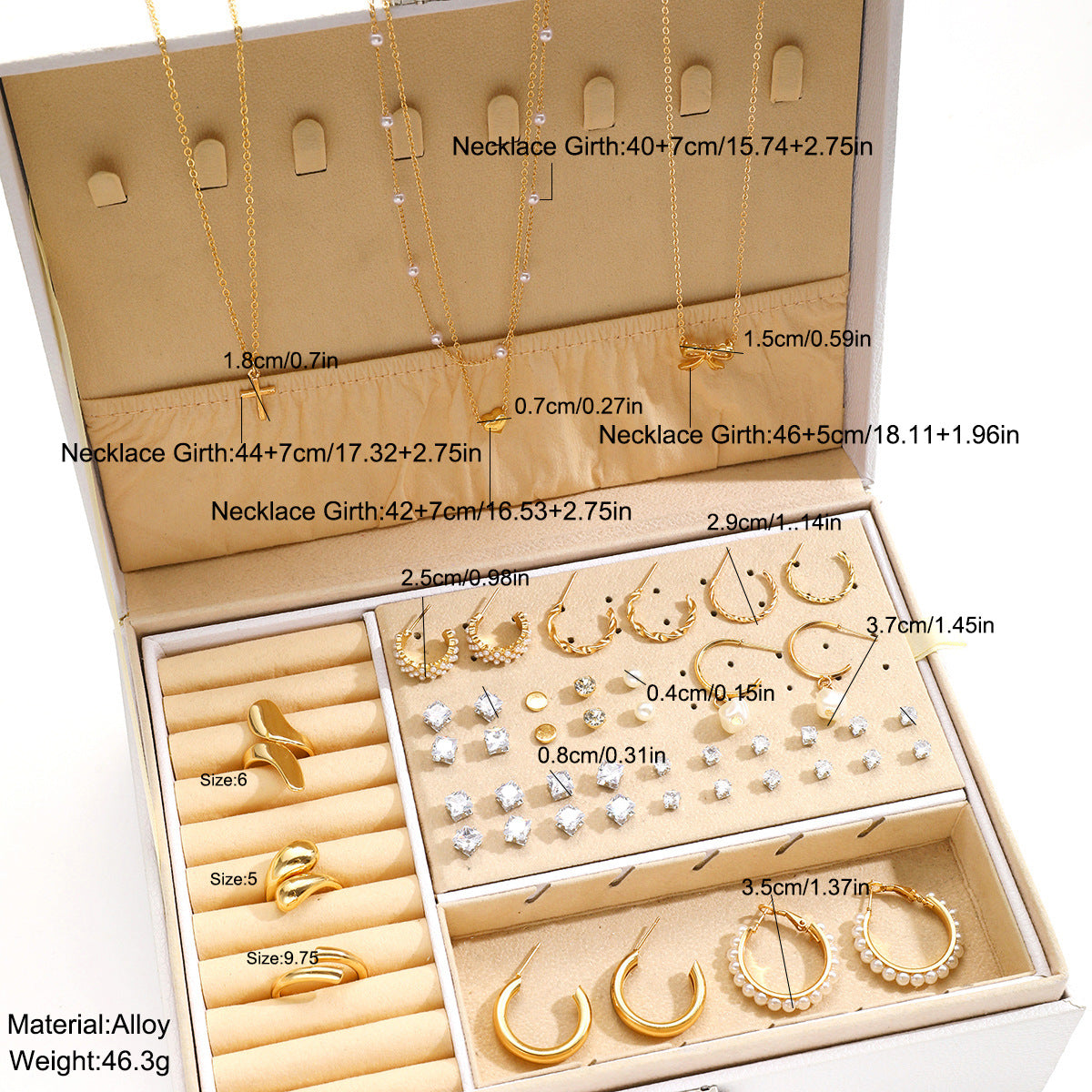 Rhinestone & Pearl Jewelry Set (27 pieces)