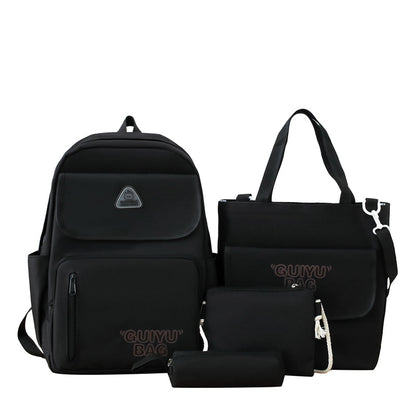 Fashionable solid color simple large capacity backpack