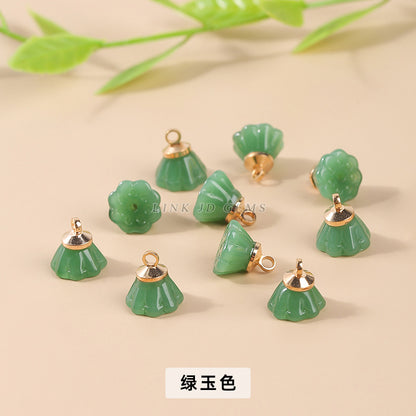 10Mm transparent glazed lotus pod pendant