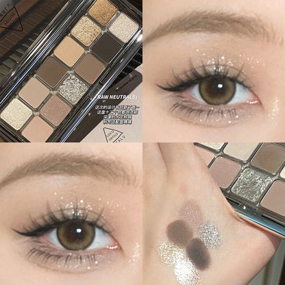 Paleta de sombras de ojos en tonos tierra mate de 12 colores 