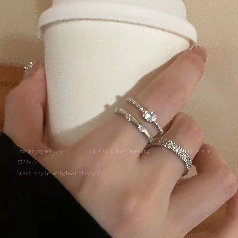 3-Piece Diamond Open Ring Set