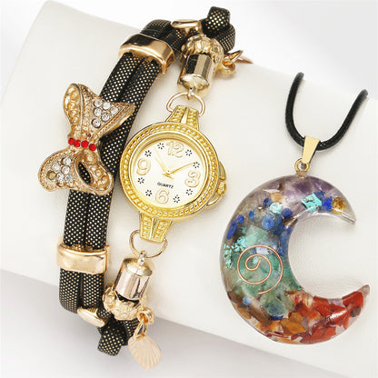 Butterfly bracelet quartz watch