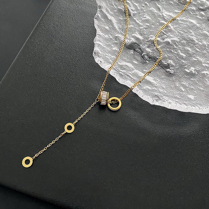 Colar feminino de aço titânio moderno 2022 