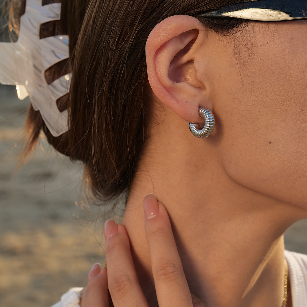 c shape earrings french jewelry earrings