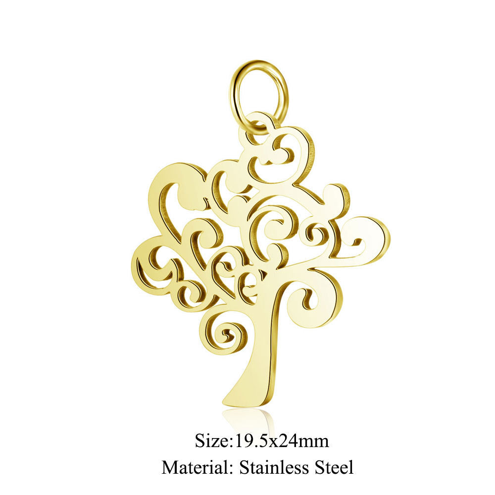 5 pcs/titanium steel pendant LOVE pentagram elephant cat