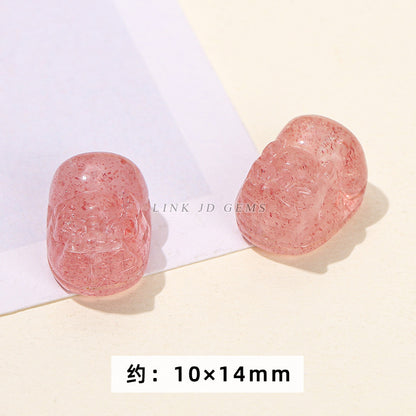 Gray Moonlight Pixiu Red Strawberry Crystal Pendant