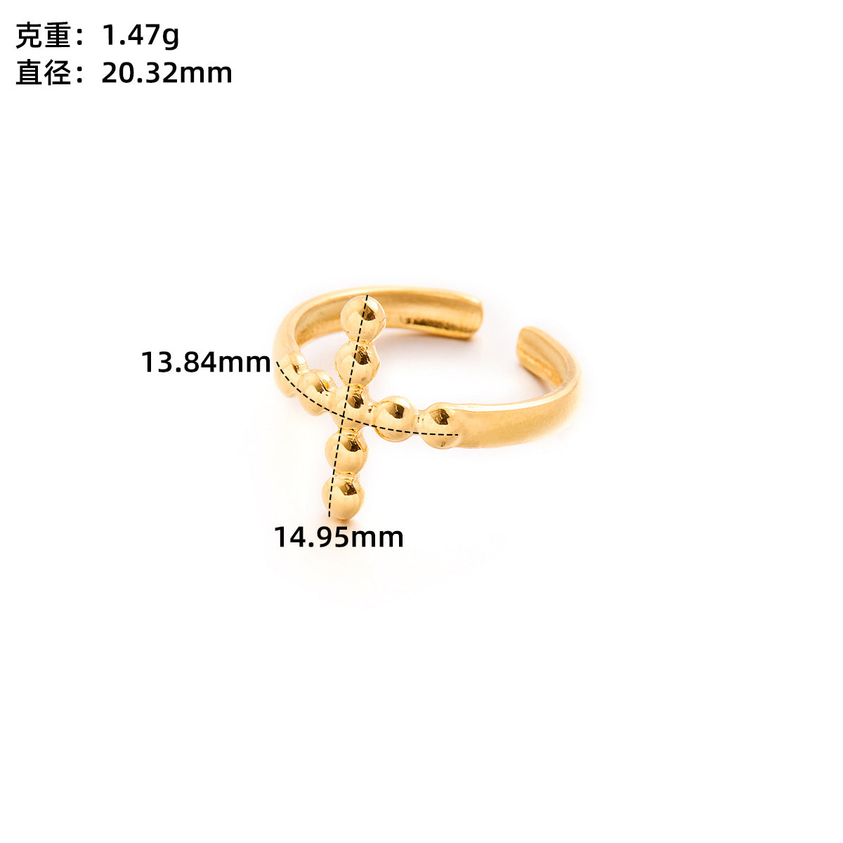 Retro Wide-Pleated Heart Titanium Steel Ring — 18K Gold Plated