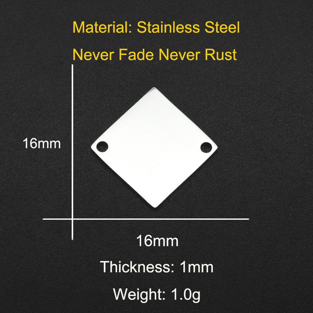 5 pcs/pack Pentagram DIY stainless steel geometric pendant