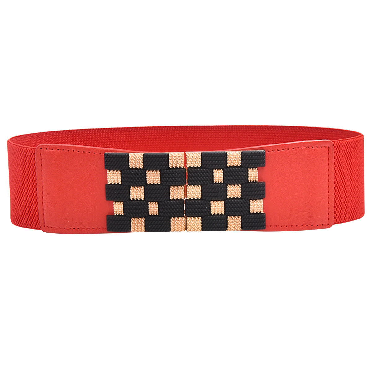 Elastic waist bright red belt