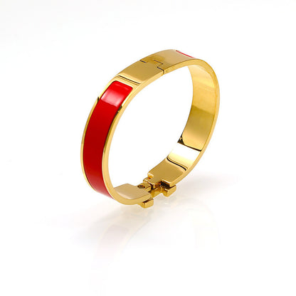 H letter titanium steel bracelet