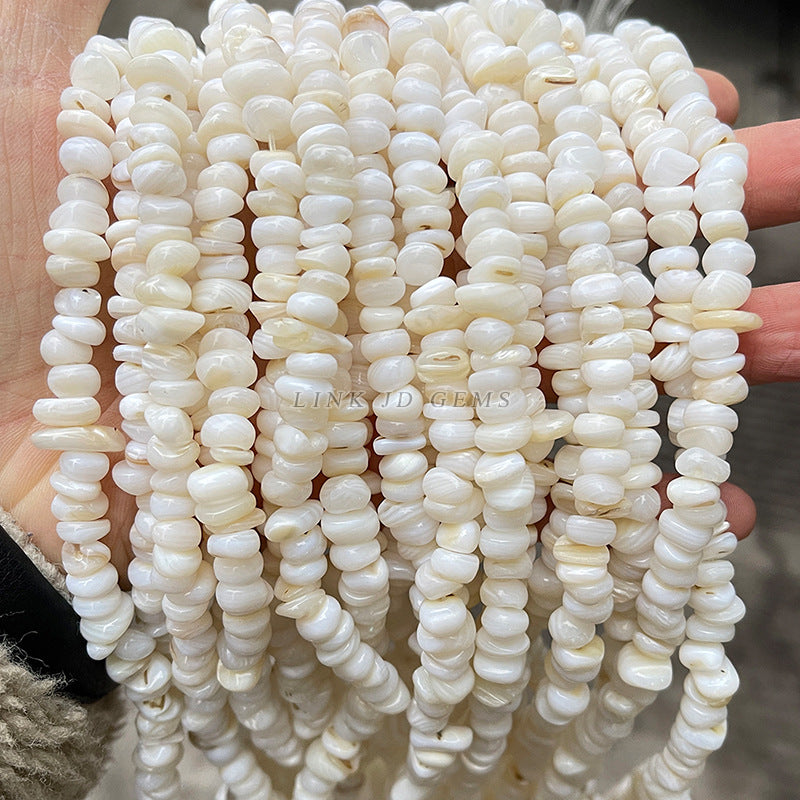7-8Mm natural freshwater white shell beads