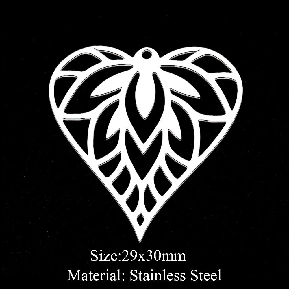 5 pcs/bag Fan-shaped flower geometric pendant