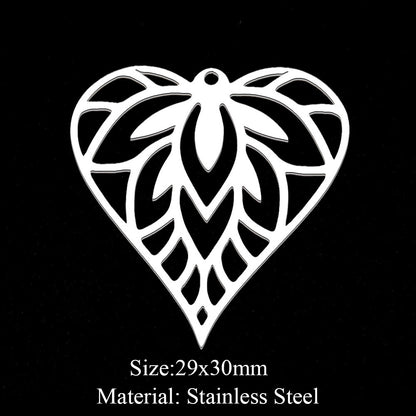 5 pcs/bag Fan-shaped flower geometric pendant