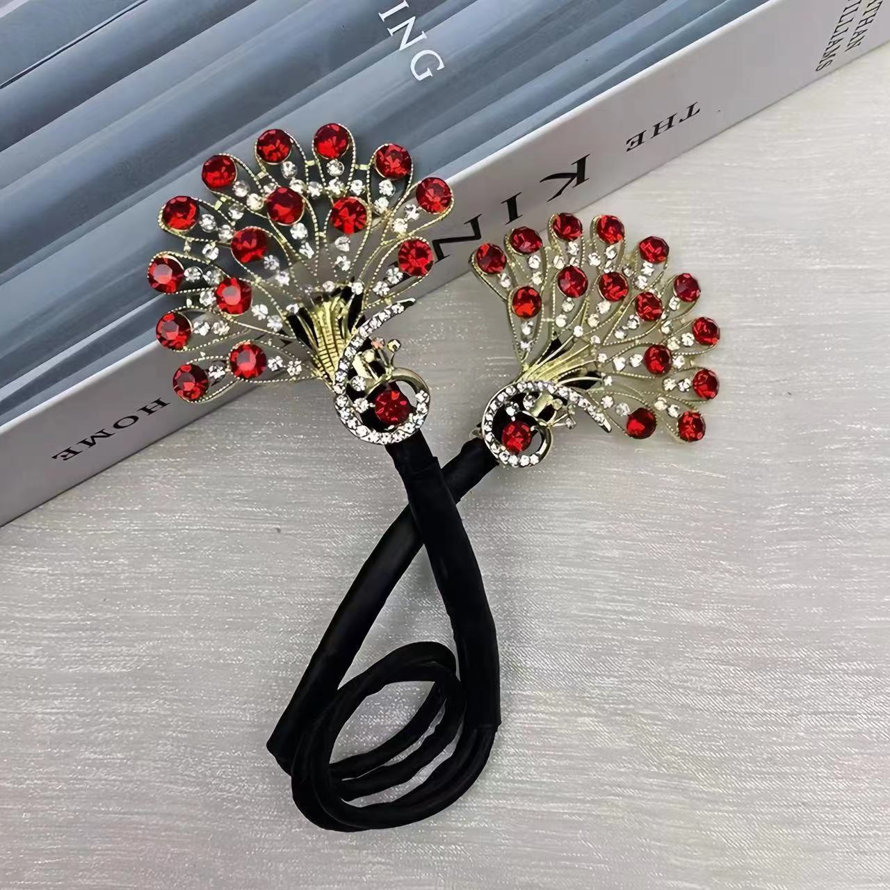 Peacock Hairpin Bun Maker High-End Platina Headwear