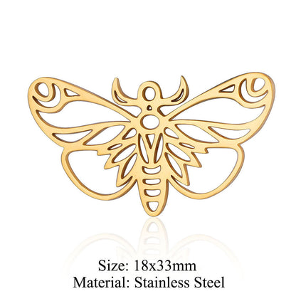 5 pcs/bag wings butterfly titanium steel pendant moth DIY