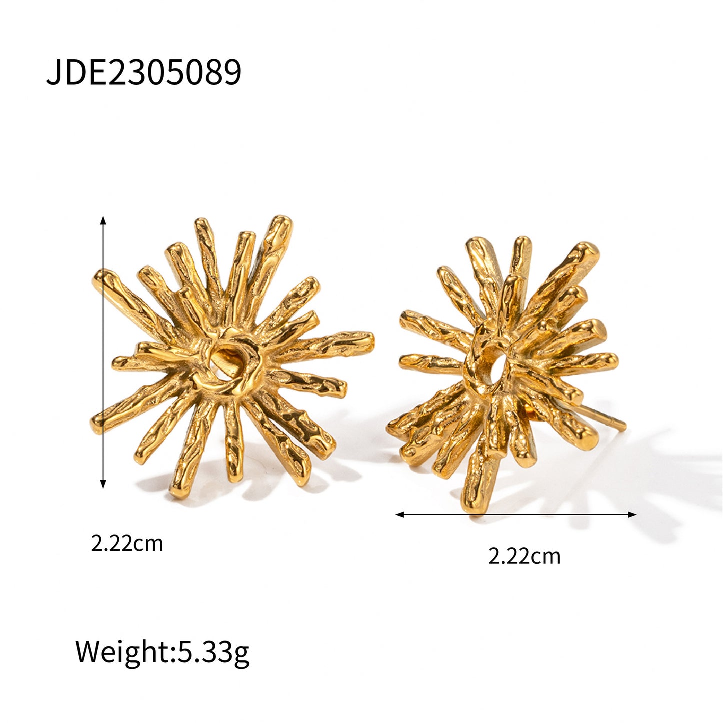 Fireworks sunflower earrings