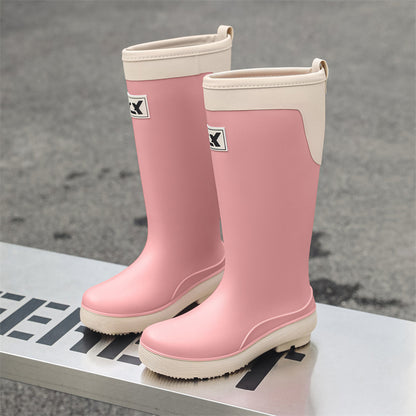 Tall tube rain shoes women's fashion