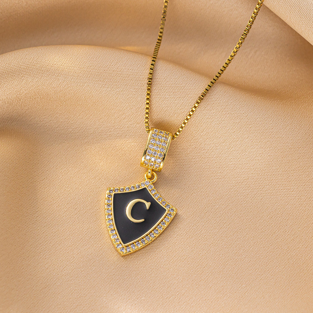 Alphabet Heart Pendant Necklace Wholesale Direct