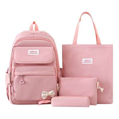 4-piece school bag large capacity backpack