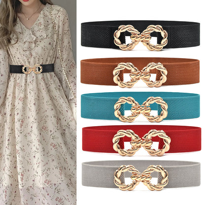 Elastic belt women's wide waist seal simple wholesale