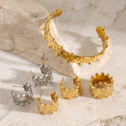 Bracelet Ring with Rhinestones