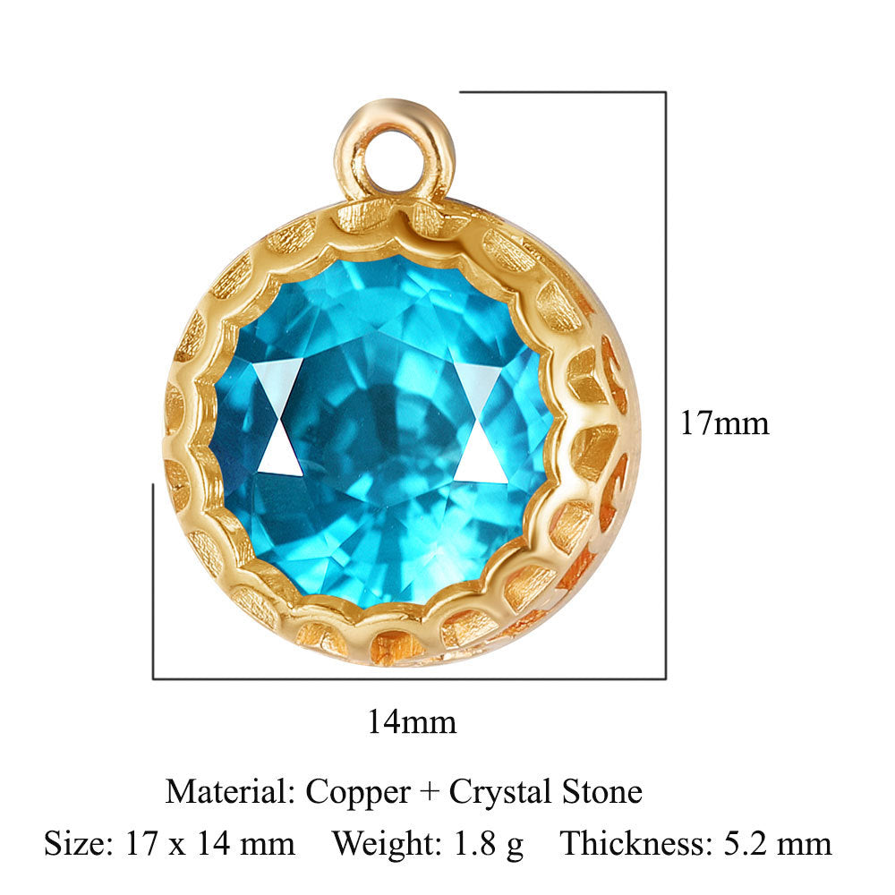 Colgante de cristal de cobre con forma de mariposa y gota de agua 