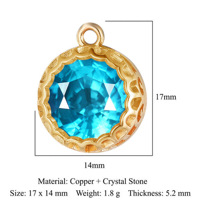 Colgante de cristal de cobre con forma de mariposa y gota de agua 