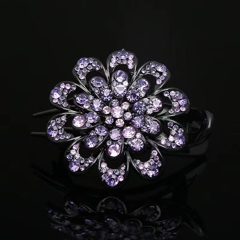 Large flower three-tooth duckbill clip hair accessories