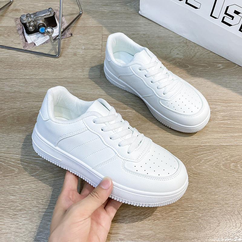 Black and white casual thick-soled women's shoes