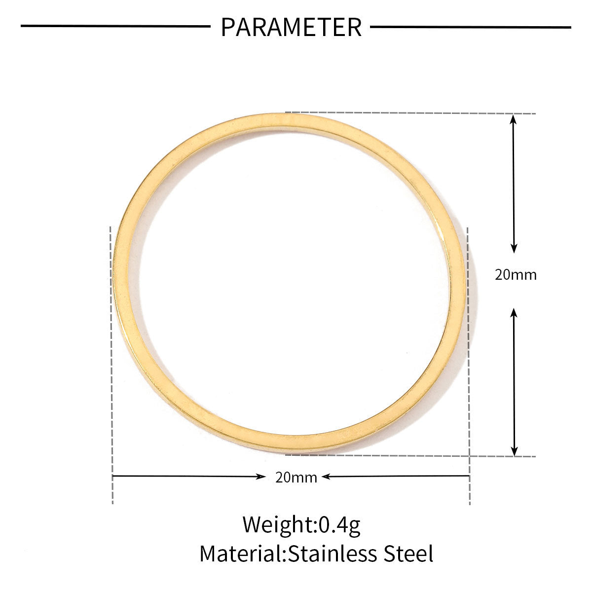 20 pcs/pack Geometric triangular round titanium steel pendant