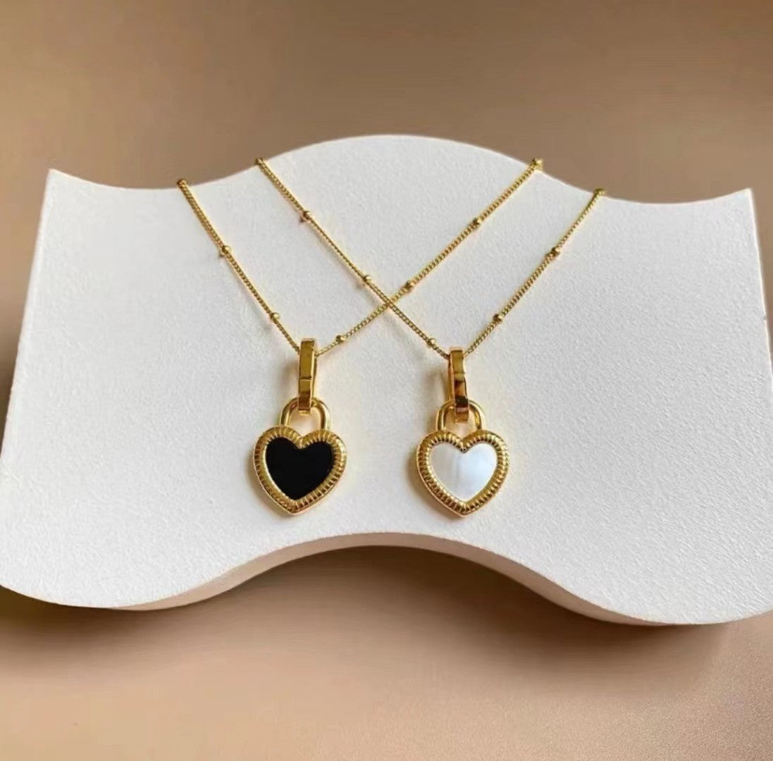 Collar vintage de corazón de melocotón de acero inoxidable, estilo Ins 