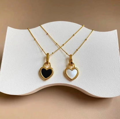 Collar vintage de corazón de melocotón de acero inoxidable, estilo Ins 