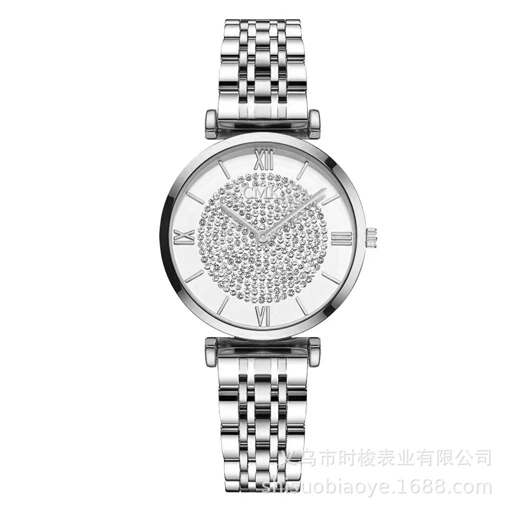 Reloj de lujo para mujer con diamantes de imitación 