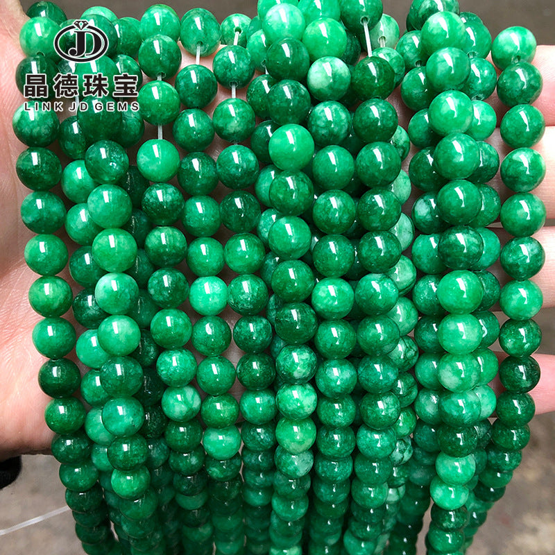 A grade dry green chalcedony loose beads