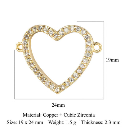 Copper zircon DIY jewelry accessories dripping love