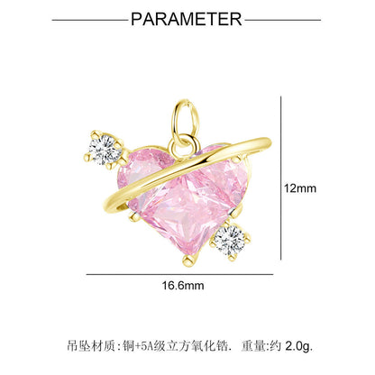 Colgante de collar entrelazado con espigas de trigo 