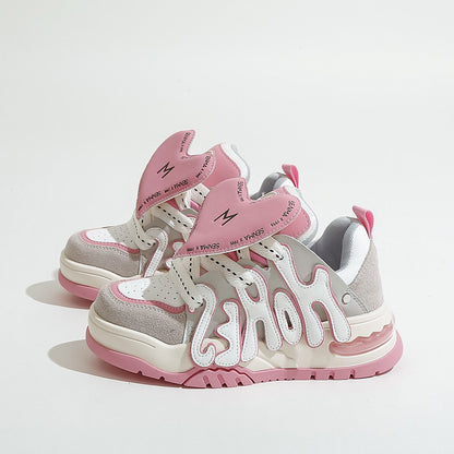 Genuine leather niche white shoes