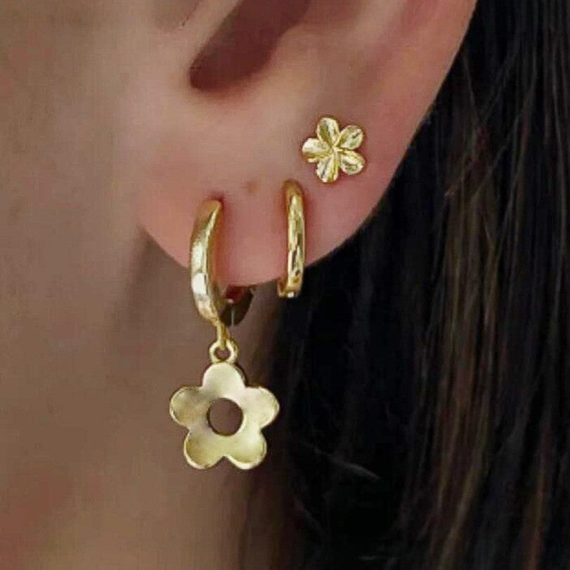 Zirconia Twist Hoop Earring Set (3pc)