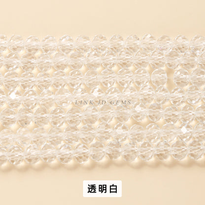 Colored crystal glass flat beads loose beads